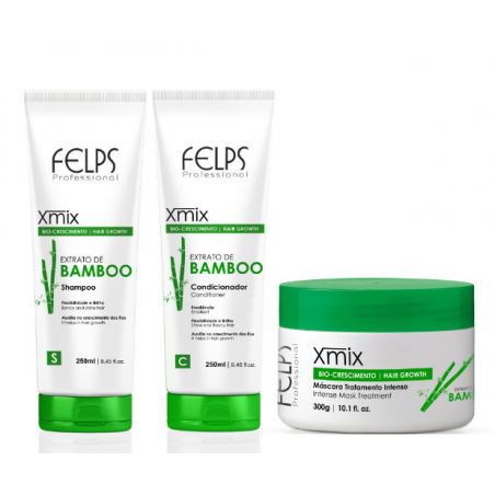 Kit Profissional Extrato De Bamboo 3 Produtos Felps