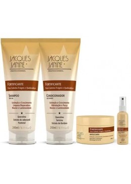 Kit 4 Un Fortifying Shampoo Conditioner Mask Tonic - Jacques Janine Beautecombeleza.com