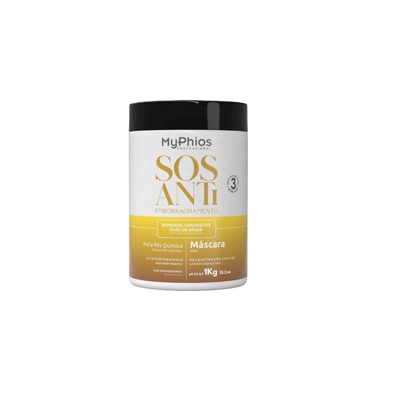 SOS Anti-Caoutchou Masque Reconstruction Capillaire 1Kg - My Phios 
Beautecombeleza.com