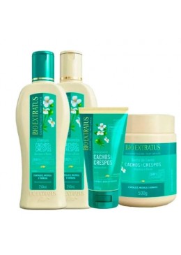 Cachos Crespo SOS Curly & Frizzy Hair Curls Treatment Kit 4 Itens - Bio Extratus Beautecombeleza.com