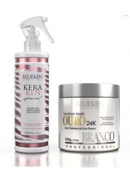 Blueken Keraken Special Hydrolyzed Keratin 300Ml + Luxurious Gold 500G Beautecombeleza.com