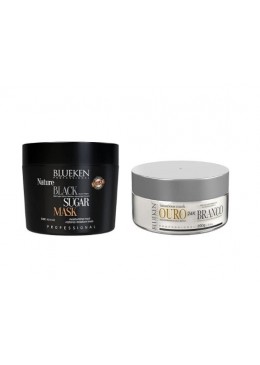 Masque  Black Sugar + Or Blanc 24 Kit 2 - Blueken Beautecombeleza.com