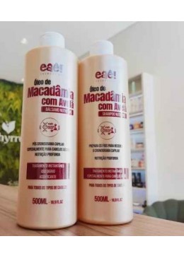 Eaê Cosmetics Macadamia Oil Hazelnut Kit 2x 500ml / 2x 16.9 fl oz Beautecombeleza.com