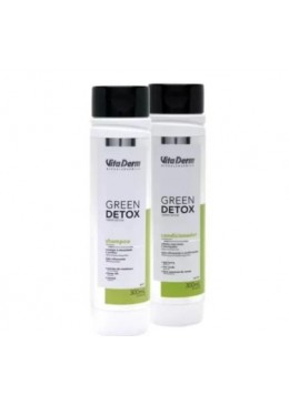 Green Detox Purifying Hair Oiliness Control Scalp Treatment Kit 2x300ml - Vita Derm   
 Beautecombeleza.com