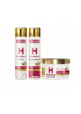 Hydratation avec l'Huile de Coco Tooplife Cosmetics Kit 3x300g - Top Life Beautecombeleza.com